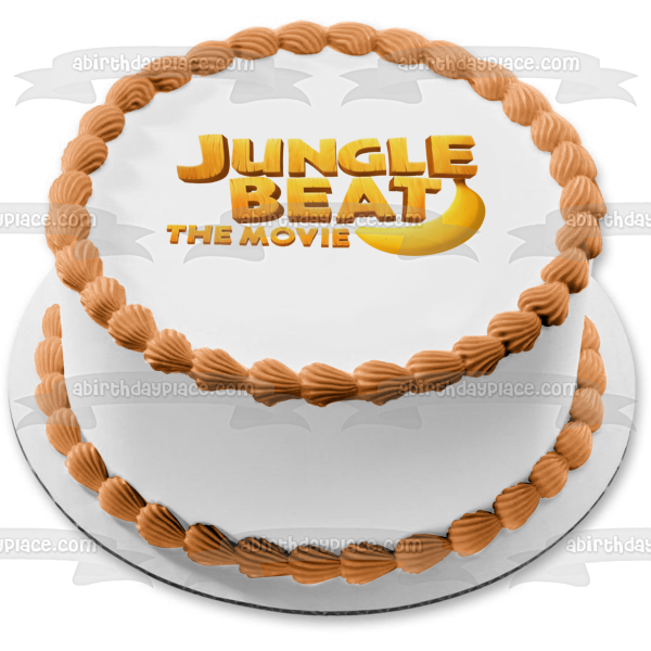 Decoración comestible para tarta con diseño de plátano de la película Jungle Beat ABPID51681 