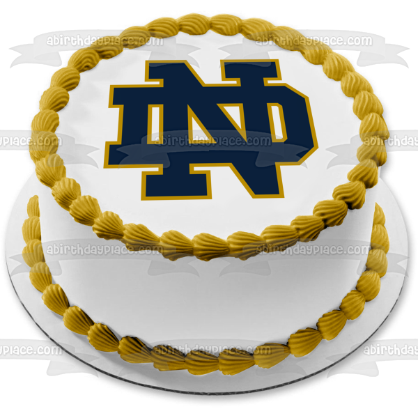 Imagen comestible para tarta con logotipo irlandés de la Universidad de Notre Dame Fighting NCAA College Sports ABPID50999 