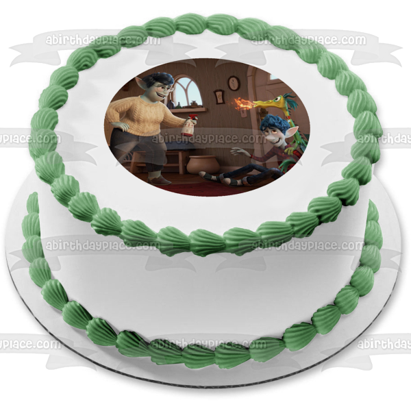 Disney Pixar Onward Ian Lightfoot Blazey Mamá Laurel Lightfoot Decoración comestible para tarta Imagen ABPID51051 