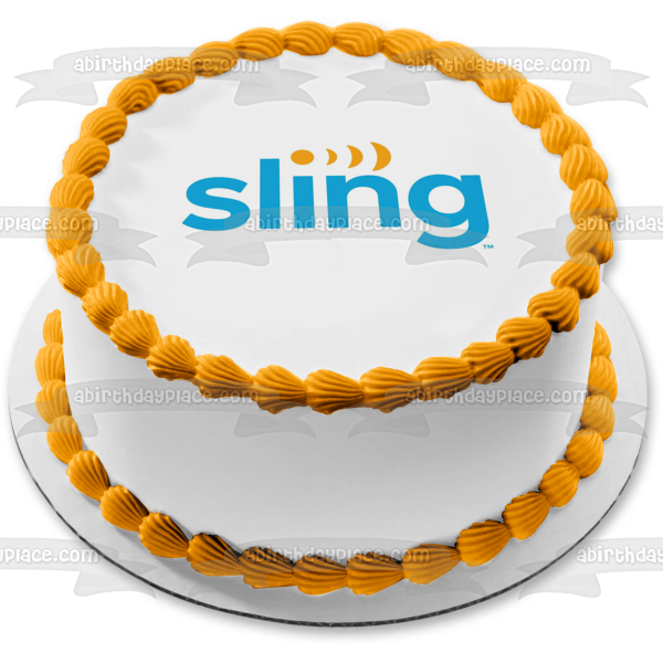 Adorno comestible para tarta con logotipo de Sling, imagen ABPID51312 