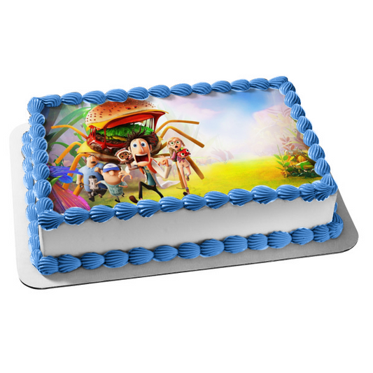 Cloudy with a Chance of Meatballs 2 Flint Sam Barry Brent Earl Tim Manny Edible Cake Topper Image ABPID52050