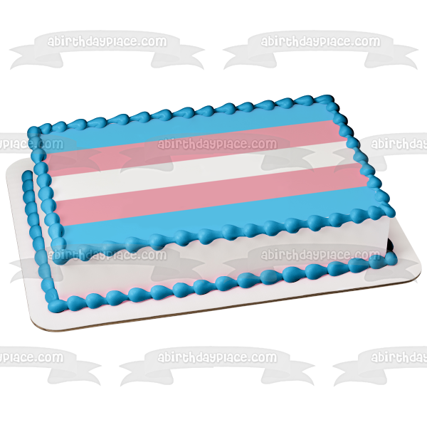 Imagen comestible para tarta con bandera del orgullo transgénero ABPID52051 