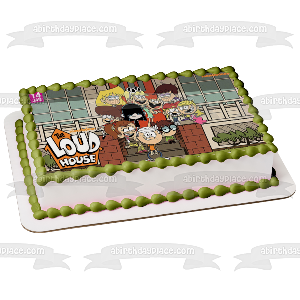 The Loud House Lori Leni Luan Lola Lucy Luna Lisa Lincoln Lily Lana Lynn Edible Cake Topper Image ABPID52086