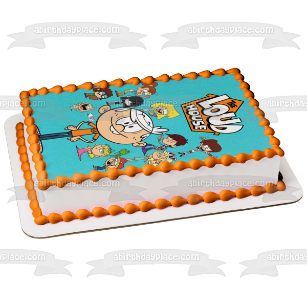 The Loud House Lori Leni Luan Lola Lucy Luna Lisa Lincoln Lily Lana Lynn Edible Cake Topper Image ABPID52087