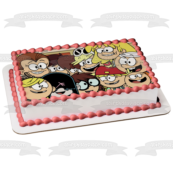 The Loud House Lori Leni Luan Lola Lucy Luna Lisa Lincoln Lily Lana Lynn Edible Cake Topper Image ABPID52088