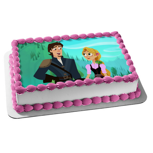 Decoración comestible para tarta con Pascal Flynn, la aventura enredada de Rapunzel, imagen ABPID52104 