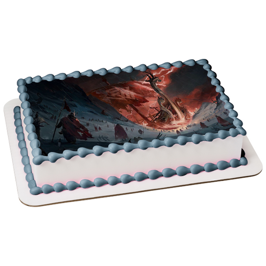 Assassin's Creed Ragnarok Vikings Edible Cake Topper Image ABPID52179