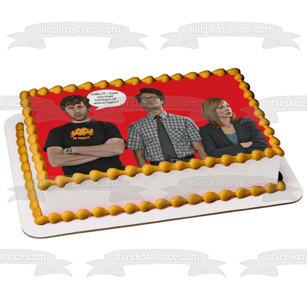 Hola: ¿Has intentado apagarlo y encenderlo de nuevo? Imagen de adorno comestible para pastel de It Crowd Ron Jen Moss ABPID52183 