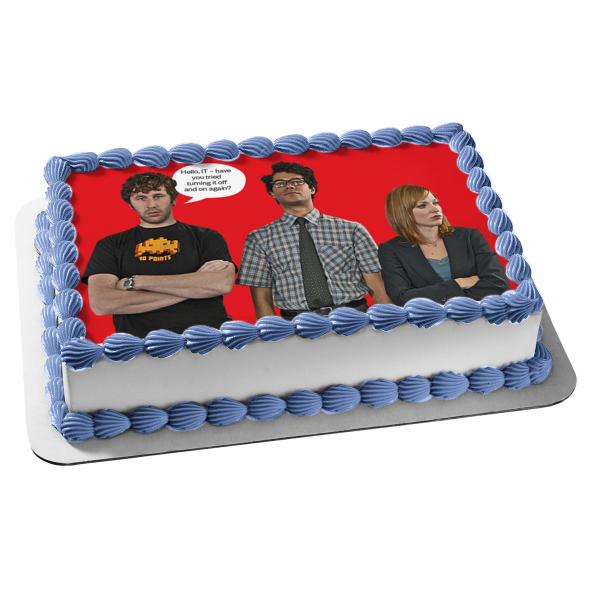 Hola: ¿Has intentado apagarlo y encenderlo de nuevo? Imagen de adorno comestible para pastel de It Crowd Ron Jen Moss ABPID52183 