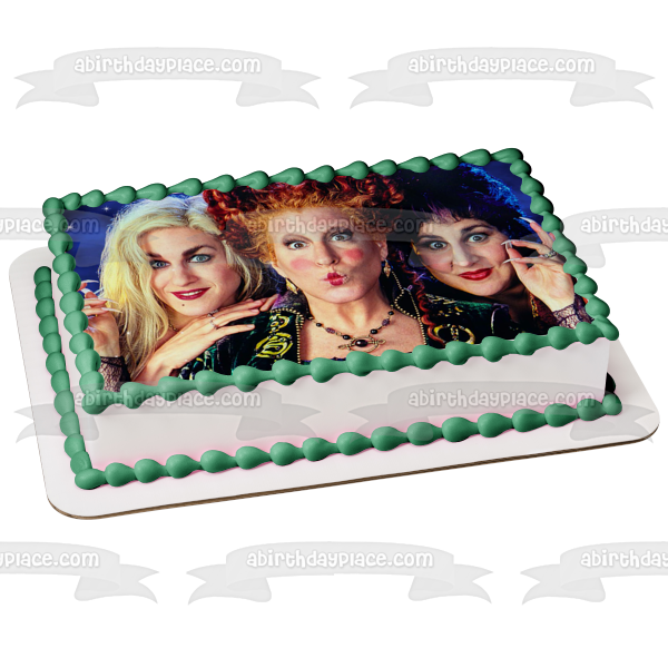 Imagen comestible para tarta de Disney Hocus Pocus Sanderson Sisters Winifred Mary Sarah ABPID52186 