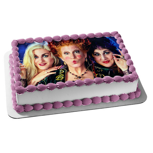 Imagen comestible para tarta de Disney Hocus Pocus Sanderson Sisters Winifred Mary Sarah ABPID52186 