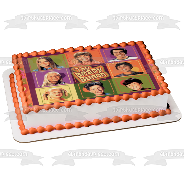 The Brady Bunch Carol Jan Marcia Cindy Greg Alice Bobby Peter Edible Cake Topper Image ABPID52255