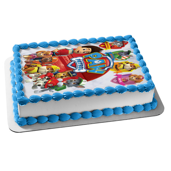 Paw Patrol Marshall Rocky Rubble Skye Edible Cake Topper Image ABPID00 ...