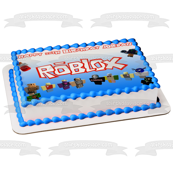 Roblox Blue Hair Guy Precut  Edible Icing Images – Edible Cake