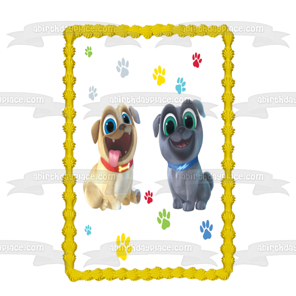 Puppy Dog Pals Puppy Paw Prints Bingo Rolly - Decoración comestible para tarta, imagen ABPID00175 