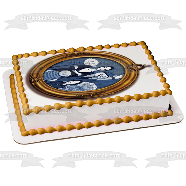 Imagen comestible para tarta de la familia Addams Gomez Wednesday Morticia Uncle Fester ABPID00205 