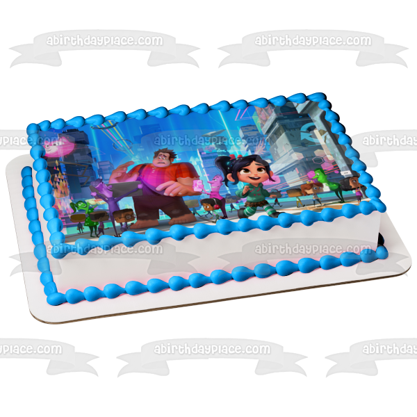 Wreck-It-Wralph 2 Ralph rompe Internet Vanellope Von Shweetz Imagen comestible para decoración de tarta ABPID00233 