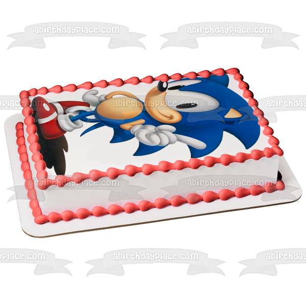 Sonic the Hedgehog - Adorno comestible para tarta con el dedo señalador, imagen ABPID00300 