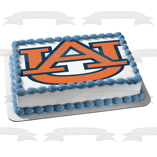 Auburn Tigers Men's Basketball Logo NCAA Edible Cake Topper Image ABPID00321