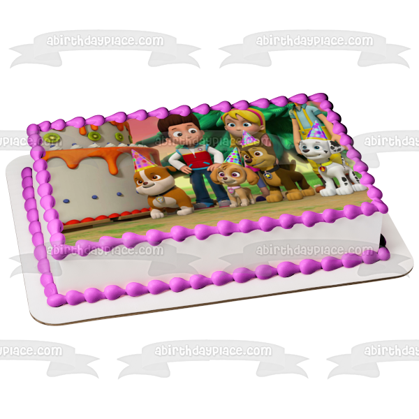 Paw Patrol Happy Birthday Ryder Marshall Skye Zuma Rubble Katie Edible ...