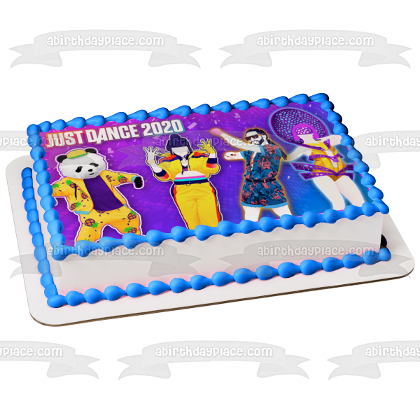 Just Dance 2020 Dancing Game Edible Cake Topper Image ABPID52322