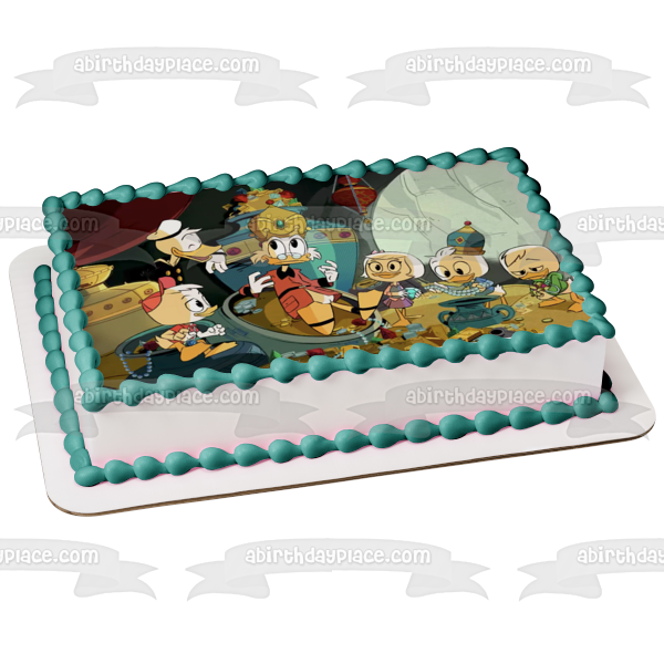 Ducktails Scrooge McDuck Huey Dewey y Louie Duck Imagen comestible para decoración de tarta ABPID00454 