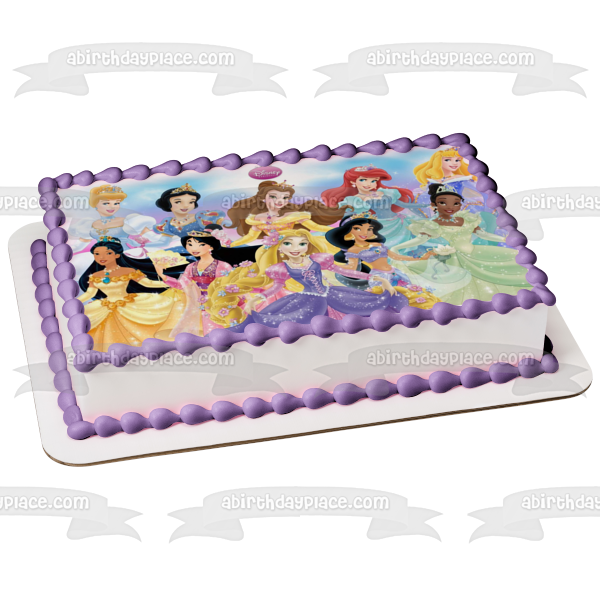 Princesas Mulan Blancanieves y Cenicienta Adorno comestible para tarta Imagen ABPID00486 