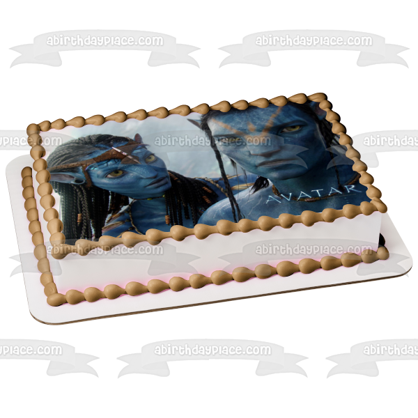 Avatar Movie Neytiri and Jake Sully Edible Cake Topper Image ABPID00495