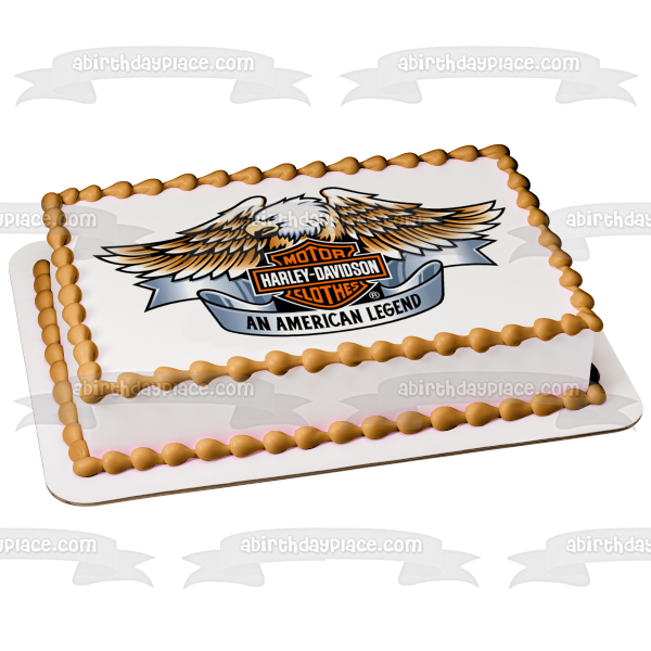 Imagen comestible para decoración de tarta Harley-Davidson Eagle an American Legend ABPID00517 