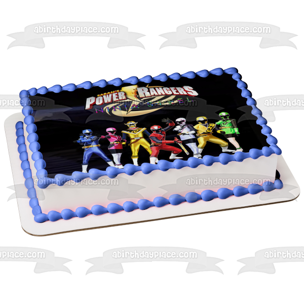 Imagen de decoración comestible para tarta de acero Ninja de Power Rangers ABPID00523 