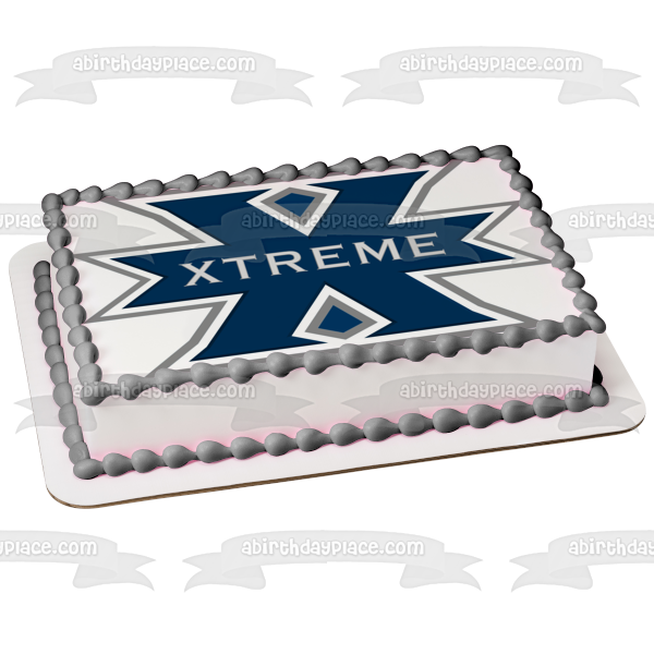 Xavier University Musketeers Football Logo Edible Cake Topper Image ABPID00567