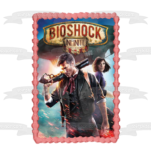 Bioshock Infinite Booker Dewitt Elizabeth Edible Cake Topper Image ABPID00613