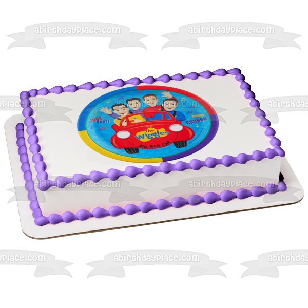 The Wiggles Greg Anthony Murray Jeff Big Red Car Edible Cake Topper Image ABPID00621