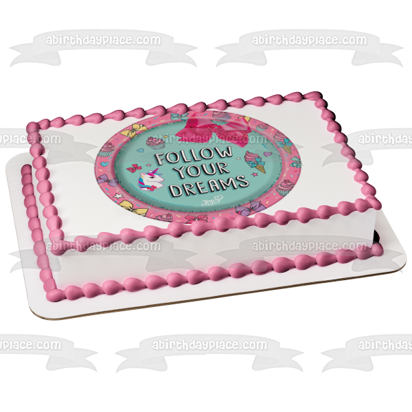 Jojo Siwa Follow Your Dreams Edible Cake Topper Image ABPID00634