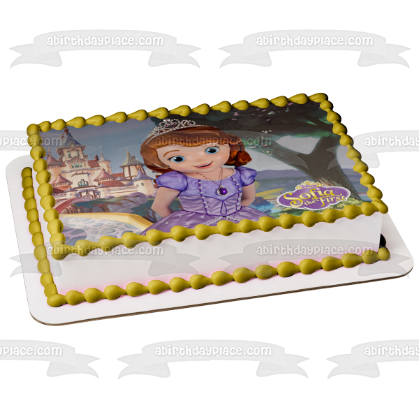 Sofia the First Princess Castle Edible Cake Topper Image ABPID00645