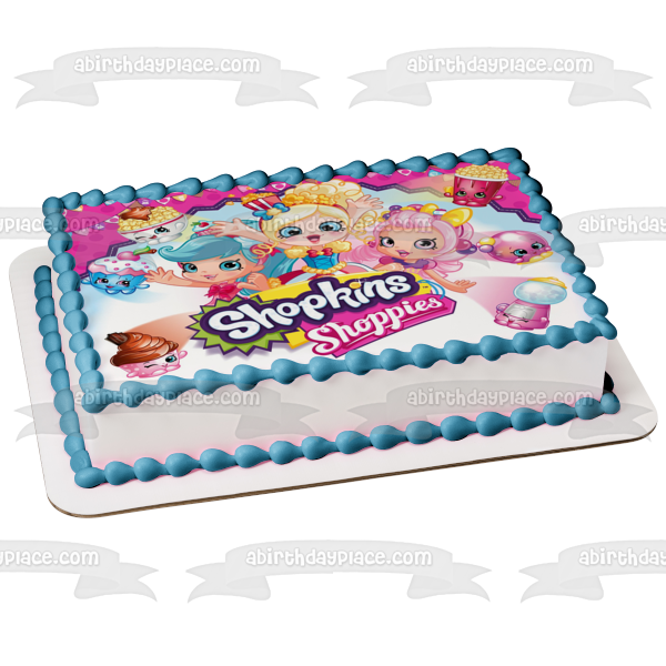 Shopkins Chef Club Shoppies Bubbleisha Jessicake Peppa-Mint Edible Cake Topper Image ABPID00658