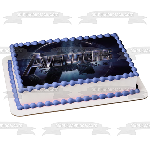 Imagen comestible para decoración de tarta con el logotipo de Avengers Endgame ABPID00683 