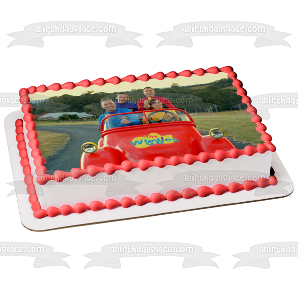 The Wiggles with Emma The Wiggles Car Edible Cake Topper Image ABPID00003