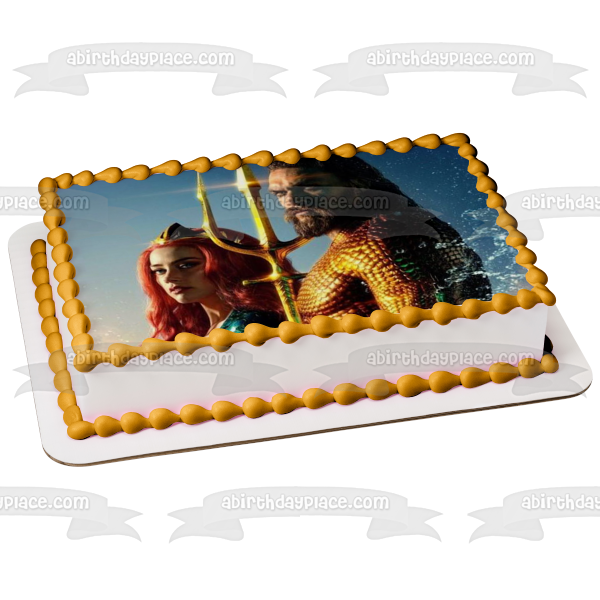 DC Comics Aquaman Arthur Curry Mera - Decoración comestible para tarta, imagen ABPID00061 