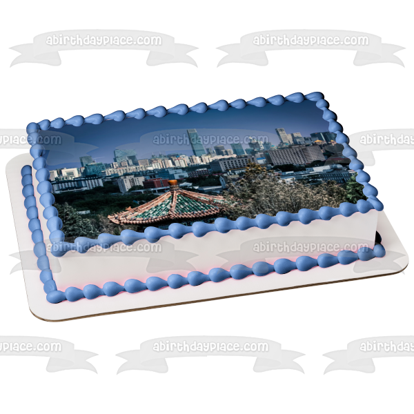 Imagen comestible para tarta de Beijing China Skyline Daytime Park ABPID00128 