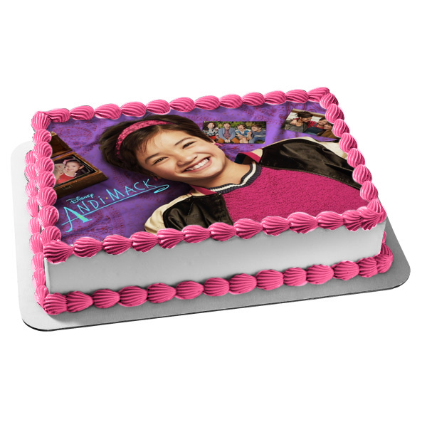 Disney Andi Mack Purple Background Edible Cake Topper Image ABPID00206