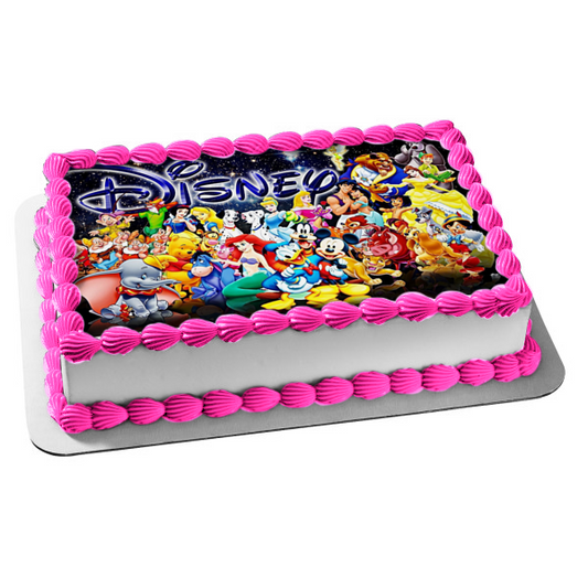 Walt Disney World Characters Edible Cake Topper Image ABPID00432