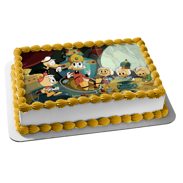 Ducktails Scrooge McDuck Huey Dewey y Louie Duck Imagen comestible para decoración de tarta ABPID00454 