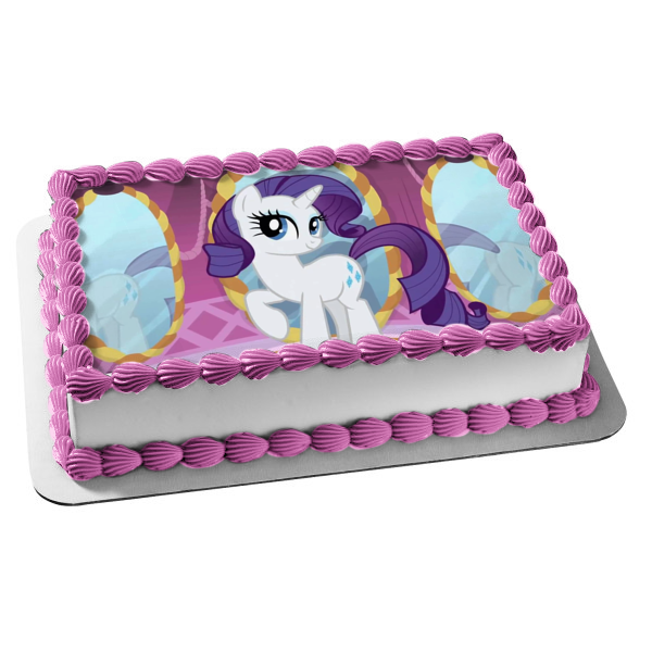 My Little Pony Rarity Edible Cake Topper Image ABPID00513