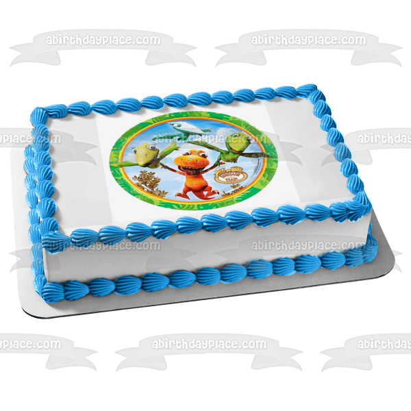 Dinosaur Train Buddy Tiny Mr. Pteranodon and Mrs. Pteranodon Flying Edible Cake Topper Image ABPID00558