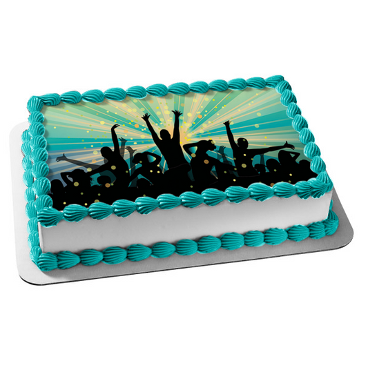 Dance Celebration Party Rave Club Edible Cake Topper Image ABPID00583