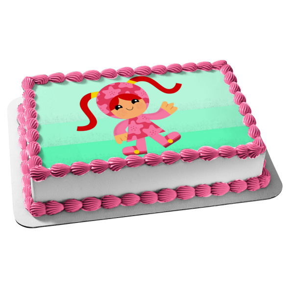 Team Umizoomi Millie Green Background Edible Cake Topper Image ABPID00590