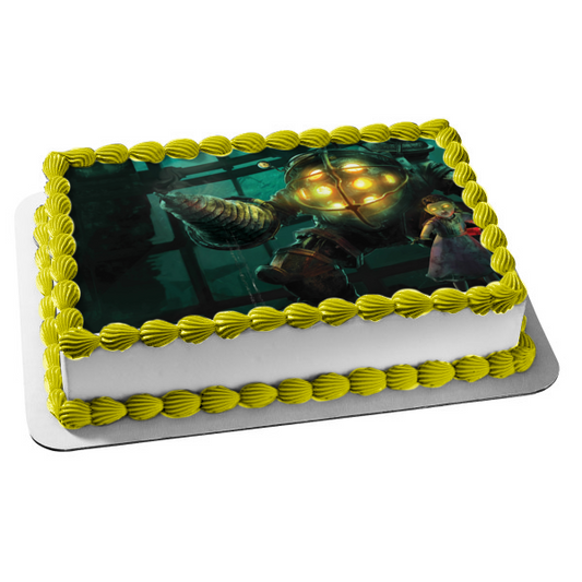 Bioshock Big Daddy Little Sister Edible Cake Topper Image ABPID00601