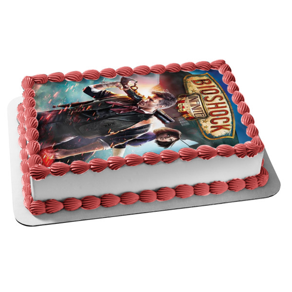 Bioshock Infinite Booker Dewitt Elizabeth Edible Cake Topper Image ABPID00613