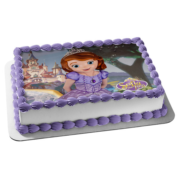 Sofia the First Princess Castle Edible Cake Topper Image ABPID00645